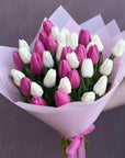 Pink & White Tulips Bouquet